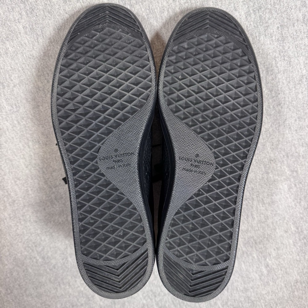 LOUIS VUITTON Luxembourg Monogram Shoes Black Mens Size US 9.5 Sneakers - Picture 13 of 16